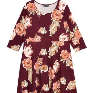 NWT RYAN WYTHE 2X RALEIGH FLORAL FIT & FLARE DRESS